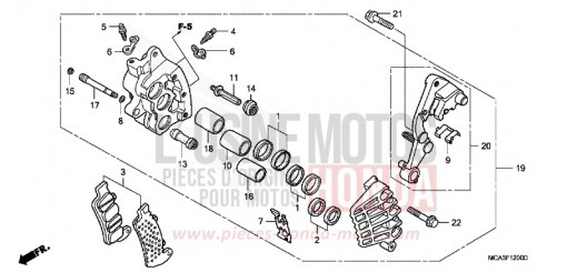 MACHOIRE DE FREIN AVANT D. GL18006 de 2006